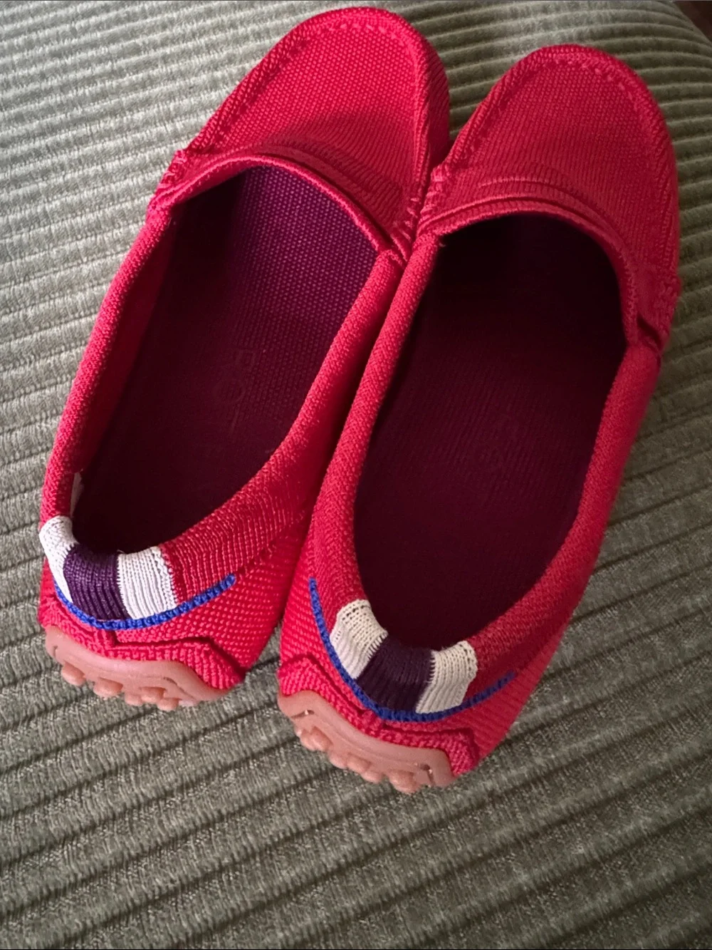Rothy’s Women’s Slip-On Driver Loafers in Vibrant Red- 6.5
